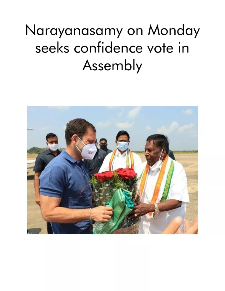 narayanasamy on monday seeks confidence vote