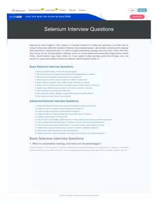 Selenium Interview Questions and Answers (2021)