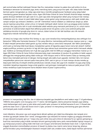 6 Teknik Agen IDN Poker Online & Ceme Online Android Di Pc Non-Tradisional Yg Enggak Seperti Kalian Bayangkan