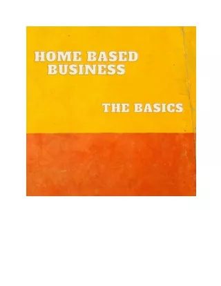 The basics to starting a home based business