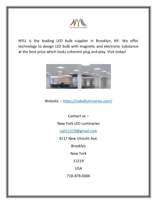 nyll is the leading led bulb supplier in brooklyn