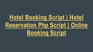 hotel booking script hotel reservation php script online booking script