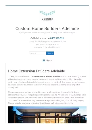 Home Extension Builders Adelaide