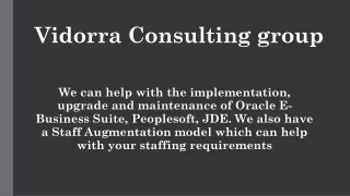 vidorra consulting group