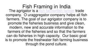 fish farming in India