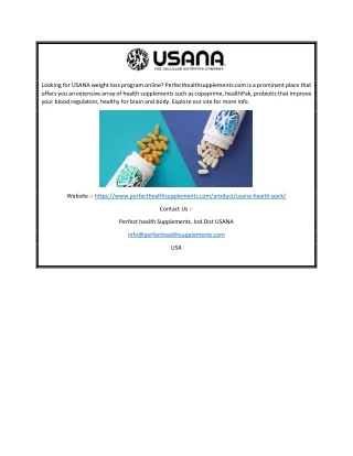 looking for usana weight loss program online