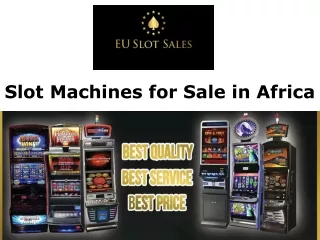 Slot Machines for Sale in Africa
