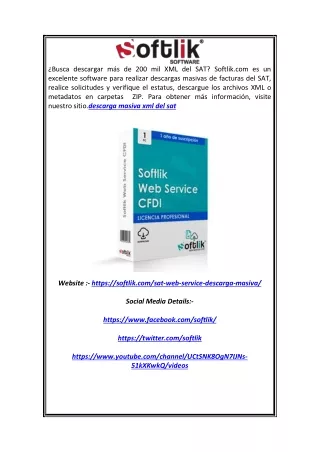 Descarga Masiva XML del SAT | Softlik.com