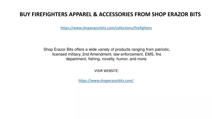 buy firefighters apparel accessories from shop