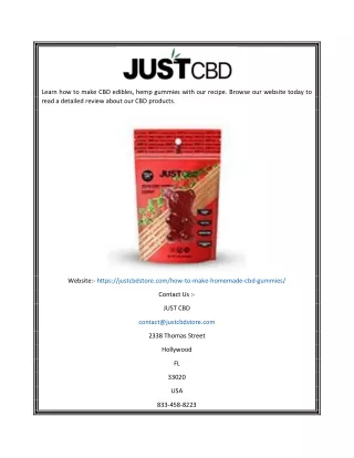 learn how to make cbd edibles hemp gummies with