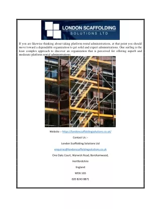 London Scaffolding Company | Londonscaffoldingsolutions.co.uk