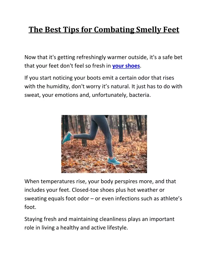 the best tips for combating smelly feet