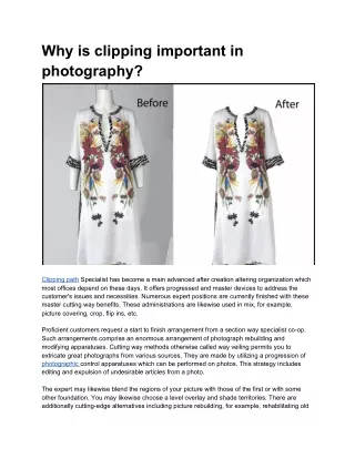 why is clipping important in photography