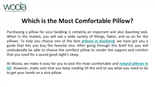 Which is the Most Comfortable Pillow?