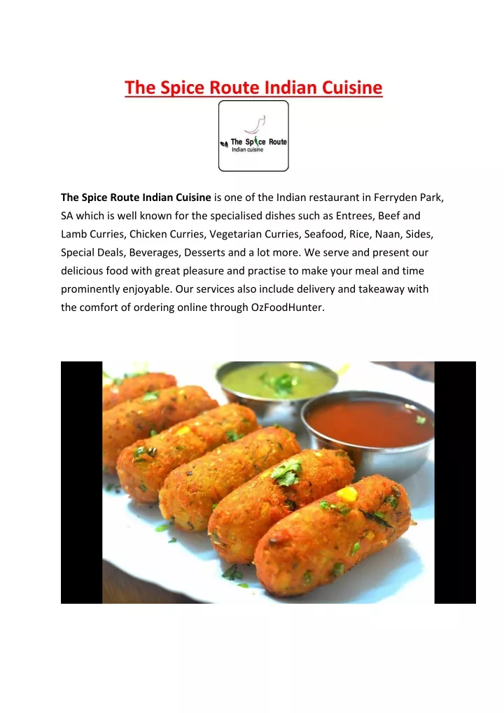 the spice route indian cuisine