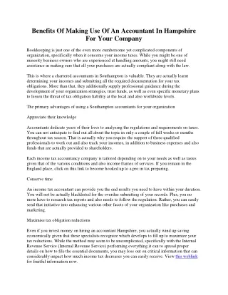benefits of making use of an accountant