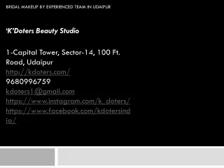 bridal makeup by experienced team in udaipur