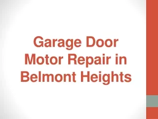 Garage Door Motor Repair in Belmont Heights