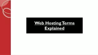 web hosting terms explained
