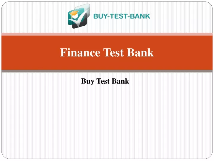 finance test bank