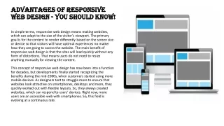 advantages of responsive advantages of responsive