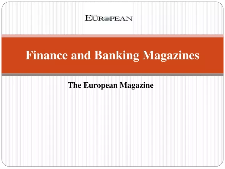 finance and banking magazines