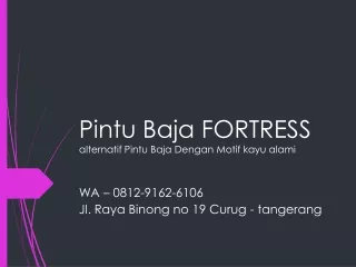 pintu baja fortress alternatif pintu baja dengan motif kayu alami