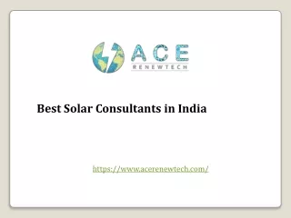Best Solar Consultants in India