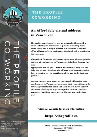 Find Impressive virtual office Vancouver bc