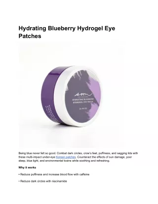 hydrating blueberry hydrogel eye patches