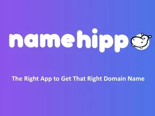the right app to get that right domain name