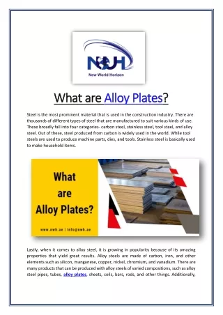 What Are Alloy Plates?