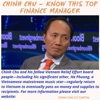 Chinh Chu – Know This Top Finance Manager