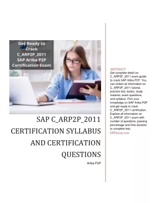 abstract get complete detail on c arp2p 2011 exam