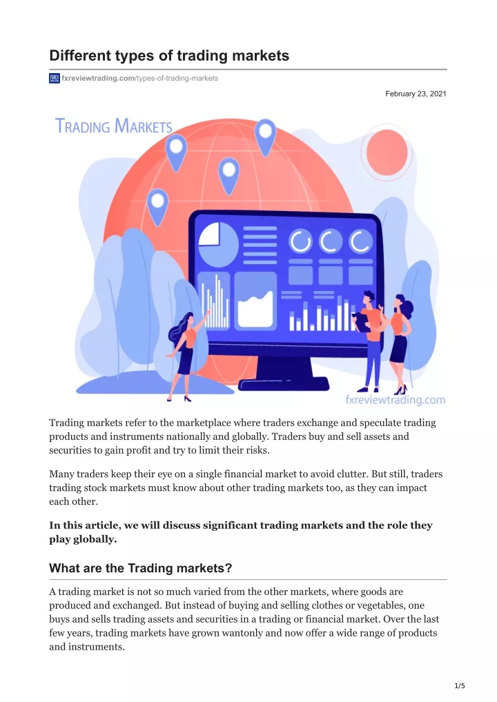 different types of trading markets