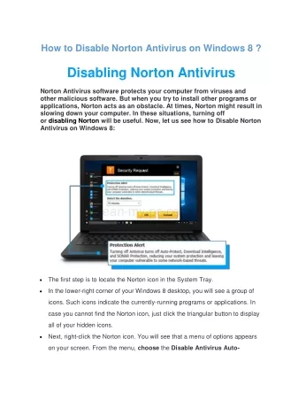 how to disable norton antivirus on windows 8