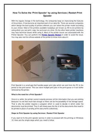 how to solve the print spooler by using services
