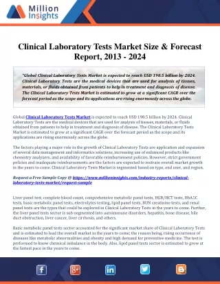 clinical laboratory tests market size forecast