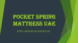 pocket spring mattress uae