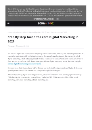 Step By Step Guide To Learn Digital Marketing In 2021