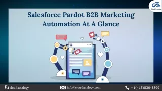 Salesforce Pardot B2B Marketing Automation At A Glance