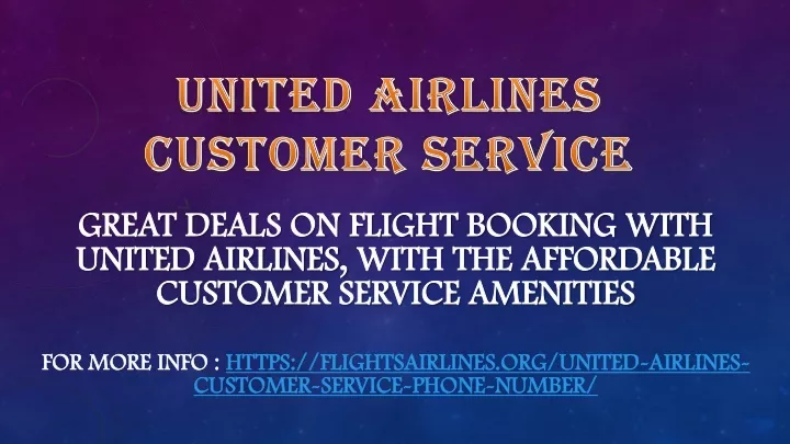 united airlines customer service