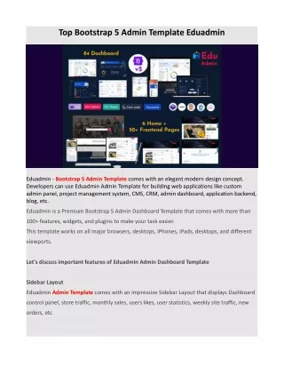 top bootstrap 5 admin template eduadmin