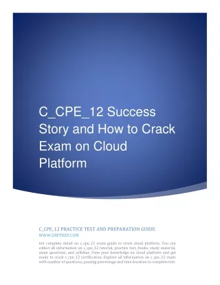 c cpe 12 success story and how to crack exam