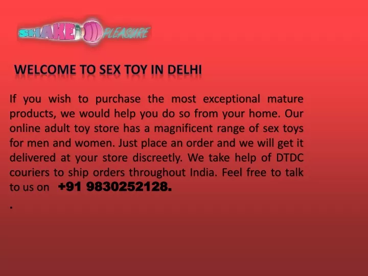 w elcome t o sex toy in delhi