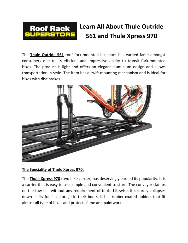 learn all about thule outride 561 and thule