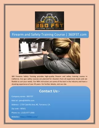 firearm and safety training course 360fst com