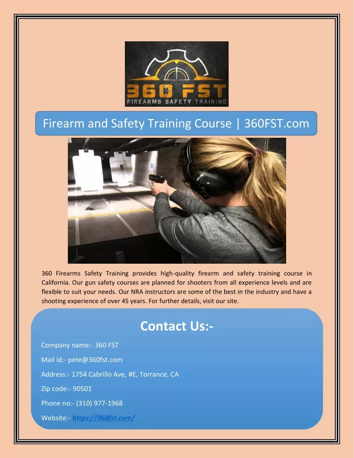 firearm and safety training course 360fst com