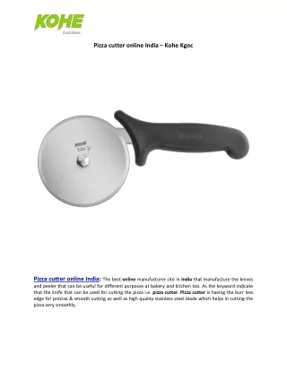 Pizza Cutter Online India – Kohe Kgoc