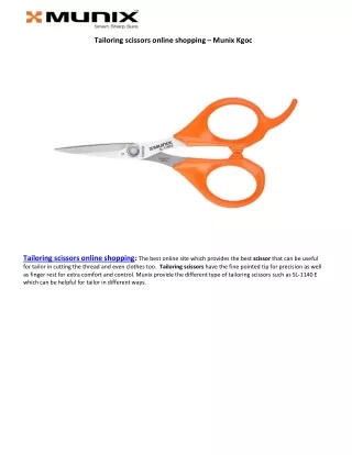 Tailoring Scissors Online Shopping– Munix Kgoc